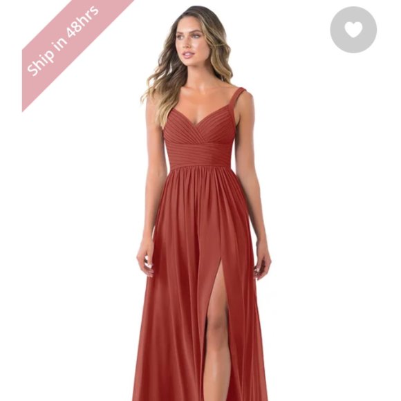 Azazie Dresses & Skirts - Azazie Terracotta Chanel Dress Size 0/2